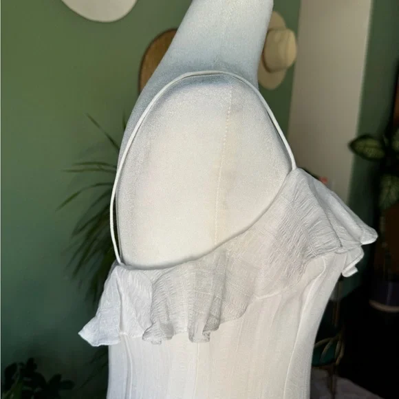 Ralph Lauren * Elegant White Ruffle Dress * SZ 6 - Picture 6 of 8